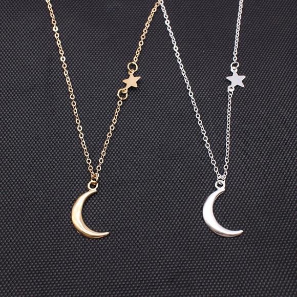 4 for $25 Silver Moon Star sequin necklace - Picture 3 of 5